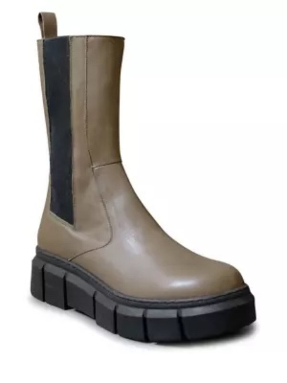 ALOHAS Armour Leather Boots in Khaki